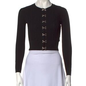 Dion Lee Clasp Cardigan in Black